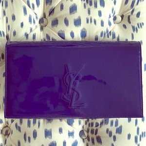 Yves Saint Laurent Purple Clutch Bag